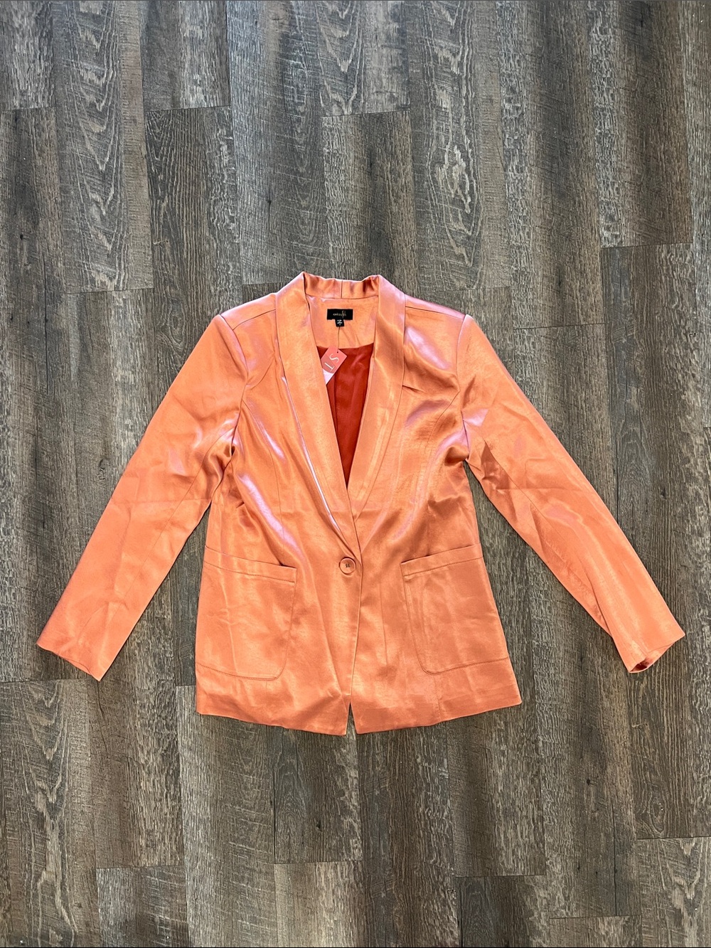 Women's Coral Single-Button Blazer